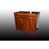 Credenza piattaia olandese di inizio 1800 stile Luigi XVI in legno di mogano e piuma di mogano