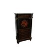 Secretaire francese stile Napoleone III in legno di ebano riccamente intarsiato