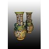 Coppia di Vasi italiani di inizio 1900 in maiolica di gusto neorinascimentale