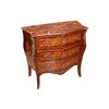 Piccolo cassettone comoncino francese Luigi XV – Bois de Violette, intarsi floreali e marmo rosso Francia
