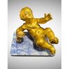 GIOVANE BACCO EBBRO - SCULTURA IN BRONZO DORATO 