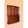 Grande libreria bookcase inglese del 1800 in legno di mogano con scrittoio 