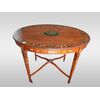 Tavolino sheraton ovale in satin wood con dipinti floreali inglese