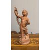 Antica scultura putto festante in terracotta fine '700 Francia h35 cm