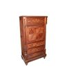 Secretaire stile Napoleone III intarsiato con marmo e bronzi del 1800