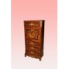 Secretaire stile Napoleone III di metà 1800 con marmo intarsi e bronzi