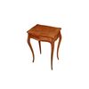 Piccolo tavolino Toilette stile Luigi XV del 1800 con pianetto superiore intarsiato