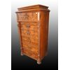 Secretaire Nord Europa stile Biedermeier in radica di noce