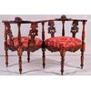 Bellissimo e particolarissimo Divano confident francese del 1800 in rovere 