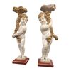 Coppia di putti stanti in legno