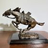 Antica scultura Bronzo Cavallo – “ La carica “ primi 900.  Mis 46 x cm 27 