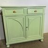 Antica credenza Liberty primi 900 laccata verde Provenza. Mis 107 x 47 . h 103. Restaurata ! 