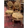 PANC160 - N. 2 Sedie in legno dorato, epoca '700, misure cm L 40 x P 44 x H 94