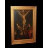 Olio su Tela Francese del XVIII secolo 1700 Raffigurante Crocifissione