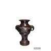 Grande Vaso Cinese del 1800 in Bronzo Con animali in Rilievo