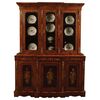 Credenza doppio corpo olandese di fine 1700 intarsiato 