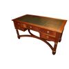 Scrivania Impero di Inizio 1900 Francese in Legno di Mogano con Piano in Pelle