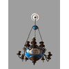 LAMPADARIO IN PORCELLANA DECORATA