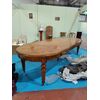 Particolare tavolo in radica di noce con intarsi in acero allungabile - 112 x 180/300 cm