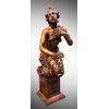 GRANDE SCULTURA LIGNEA " ANGELO ANNUNCIANTE INGINOCCHIATO" 