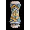 Vaso albarello in maiolica,manifattura di Caltagirone.Sicilia.