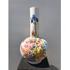 Vaso in terraglia con decoro floreale policromo.Nove di Bassano.