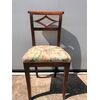 Walnut chair with rhombus motif. Directory period.     