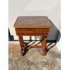 Work table in walnut veneered in briar with threads.     