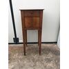 Small table - bedside table in solid walnut with drawer and compartment. Directory period.     