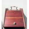 Mahogany charcoal cabinet.     
