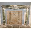 chm426 Piedmontese fireplace &#39;700, green alps, mis. cm158 xh 122, d.30cm     