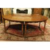 tav188 - oval beech table, epoch &#39;6 /&#39; 700, cm l 219 xh 80 x d. 163     