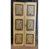 ptl511 - painted door with two doors, eighteenth century, cm l 98 xh 196     