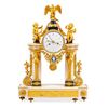 Orologio da tavolo in bronzo dorato e marmo, Le Blond Fils, Parigi, XIX secolo