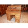 Scrivania a rullo americana di inizio 1900 in legno di rovere