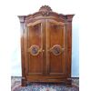 ARMADIO IN NOCE PIEMONTESE  A DUE PORTE EPOCA PRIMI 800 RESTAURATO  cm L 161xP56xH254