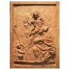 Cerchia di B. Mazzuoli - XVII-XVIII secolo - Madonna con Bambino, San Nicola da Bari e angioletto  Terracotta 