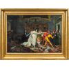 Vincenzo Colleoni (Attivo a Venezia nella seconda metà del XIX sec.) - Scena di interno con personaggi in maschera.