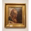 Antico dipinto del 1800 olio su tavoletta raffigurante Cardinale