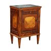 Comodino Intarsiato Neoclassico Italia Ultimo Quarto XVIII Secolo