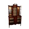 Cabinet Vetrina inglese del 1800 stile Vittoriano in legno di Mogano con intarsi