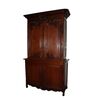 Credenza doppio corpo francese Normandia francese di fine 1700