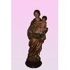 Statua in legno "Madonna con bambin Gesù" di fine 1600 inizio 1700
