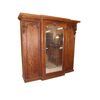 Grande armadio tre porte con specchio Vittoriano della seconda metà del 1800 in legno di mogano 