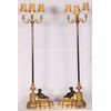 Coppia di antiche lampade francesi del 1800 elettrificate 
