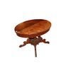Tavolo ovalino allungabile stile Biedermeier del 1800 in radica di noce