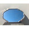 Embossed silver tray and mirror. Littorio bundle punch. Italy.     