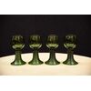 4 bicchieri verdi in cristallo