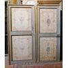 ptl435 due ante Luigi XVI laccate, mis. larg. 84 x h 203 -94 x h 205 cm
