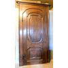 pti637 - porta in pioppo con telaio, XVIII secolo, misura cm l 135 x h 261